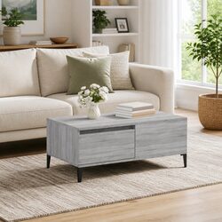 Coffee Table in Grey Sonoma with Storage Drawer