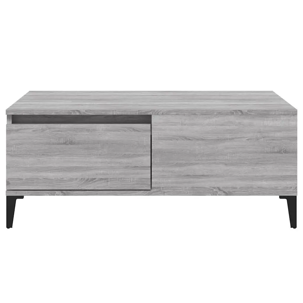Coffee Table Grey with Drawer Storage 90 x 50 x 36.5 cm