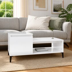 Engineered Wood Coffee Table with High Gloss Finish