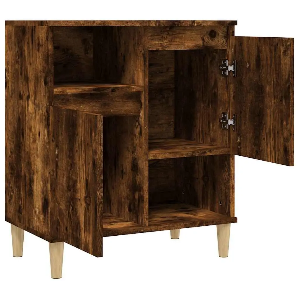 Sideboard Storage Cabinet Engineered Wood Brown 4 Compartments 2 Doors
