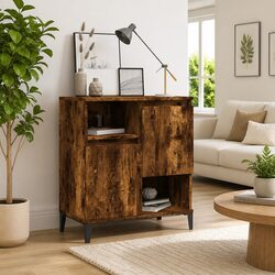 60x35x70cm Brown Engineered Wood Buffet Cupboard