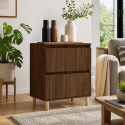 Storage Cabinet Brown Oak 60x35x70 cm Engineered Wood