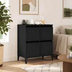 Black Storage Cabinet Sideboard 60x35x70 cm Engineered Wood