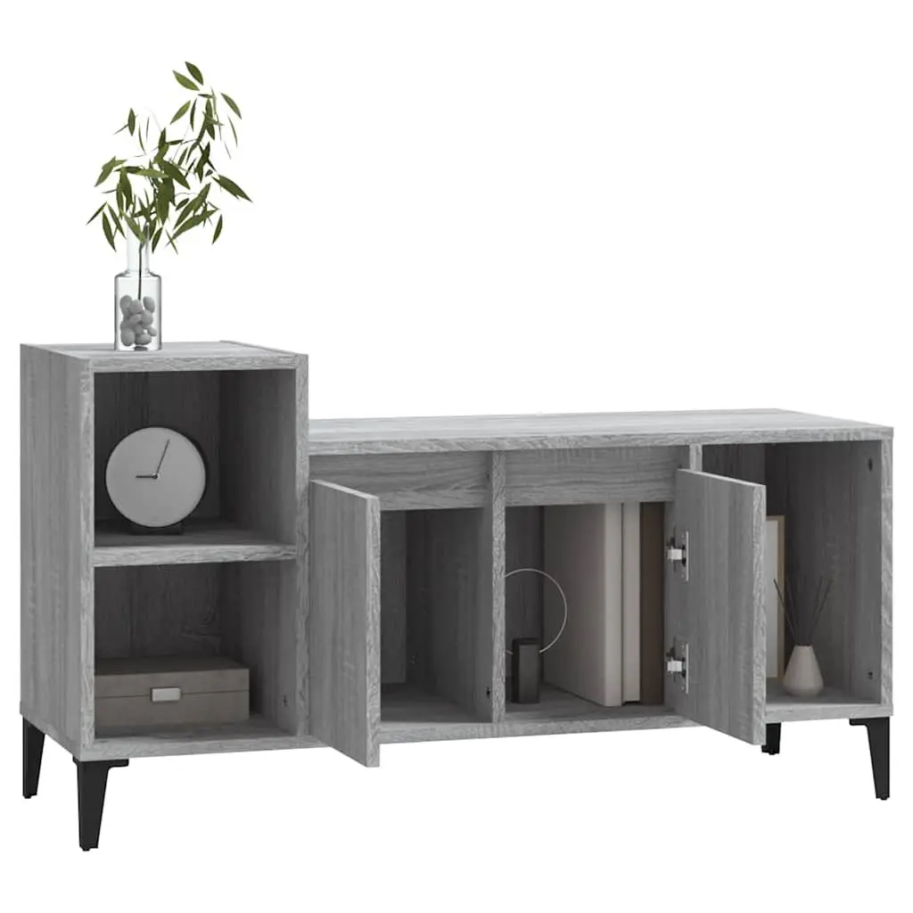 TV Cabinet Engineered Wood Storage Unit 100x35x55cm Grey