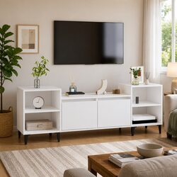 Engineered Wood TV Cabinet with Storage, 160x35x55 cm