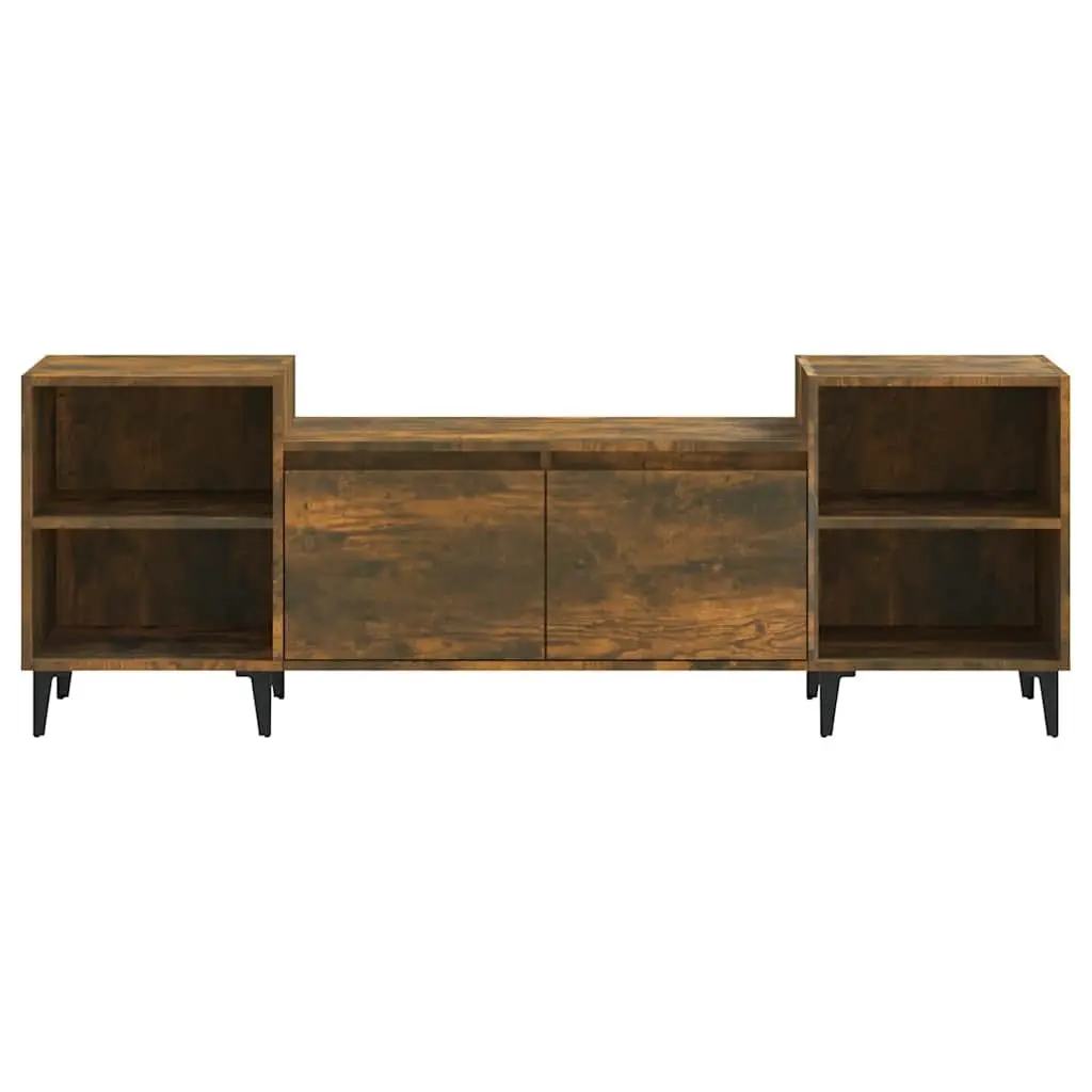 TV Cabinet Engineered Wood Brown 160x35x55cm Storage Unit for Living Room