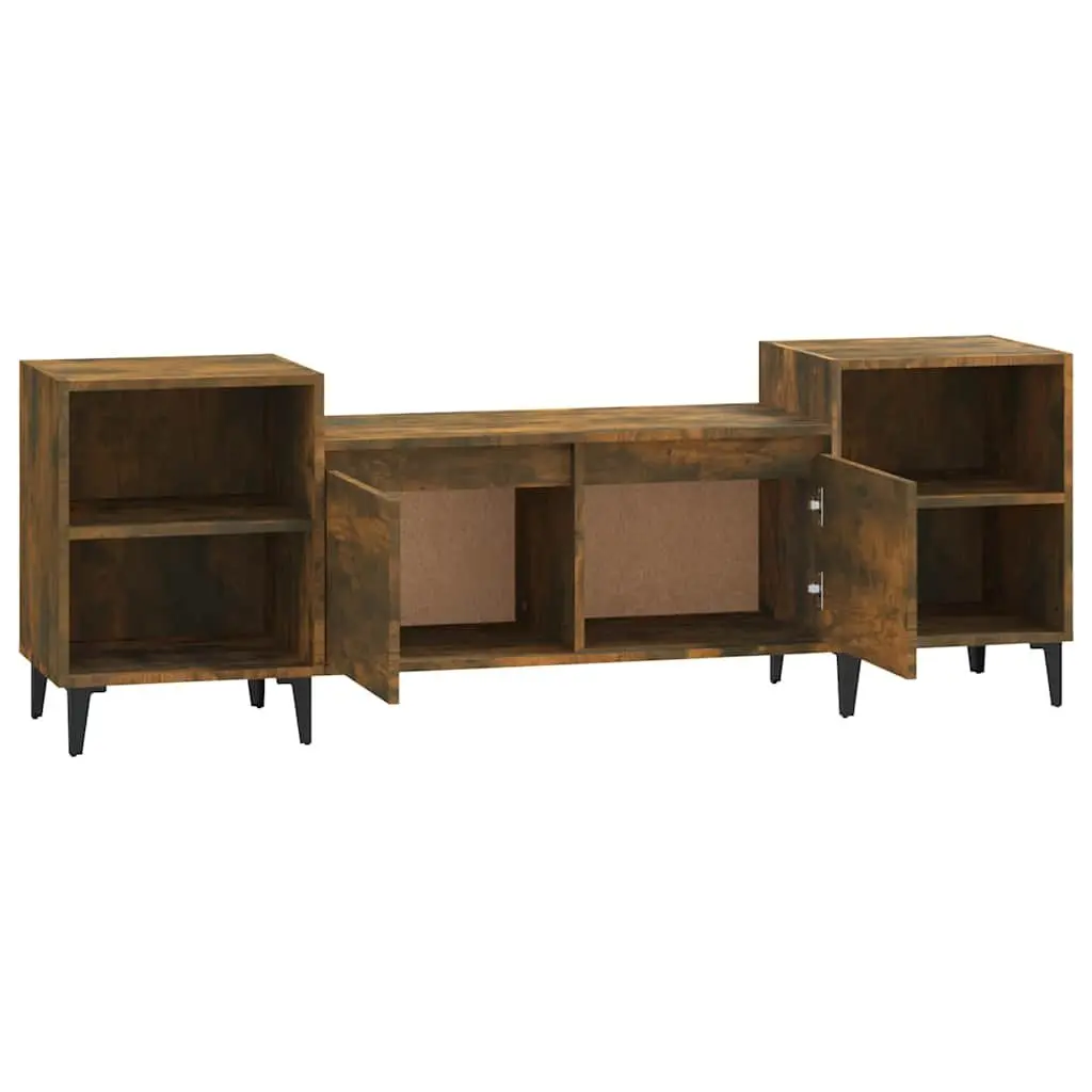 TV Cabinet Engineered Wood Brown 160x35x55cm Storage Unit for Living Room