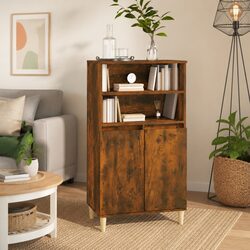 Engineered Wood Highboard Sideboard Cabinet 60x36x110cm