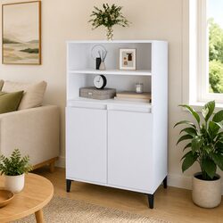 Engineered Wood Highboard Storage Cabinet 60x36x110 cm