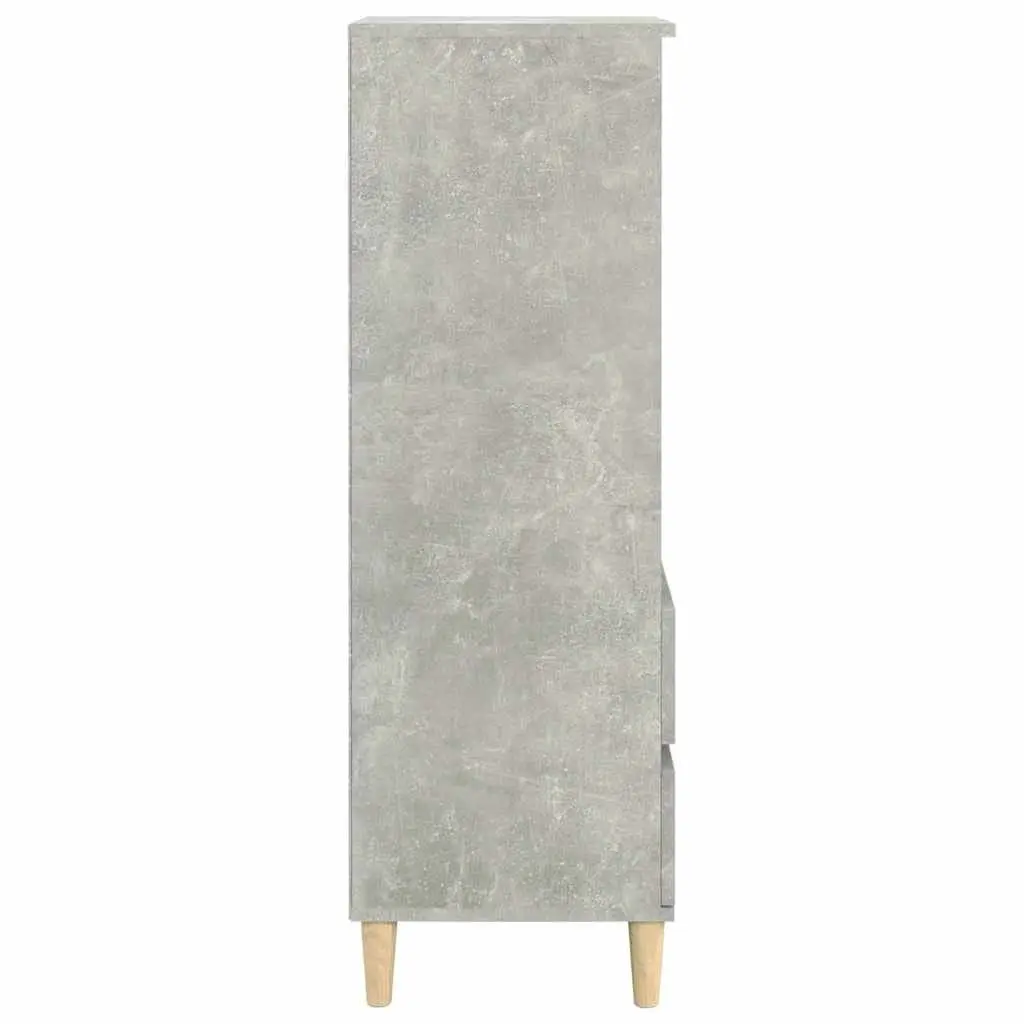 Highboard Grey Engineered Wood Storage Cabinet 40x36x110cm