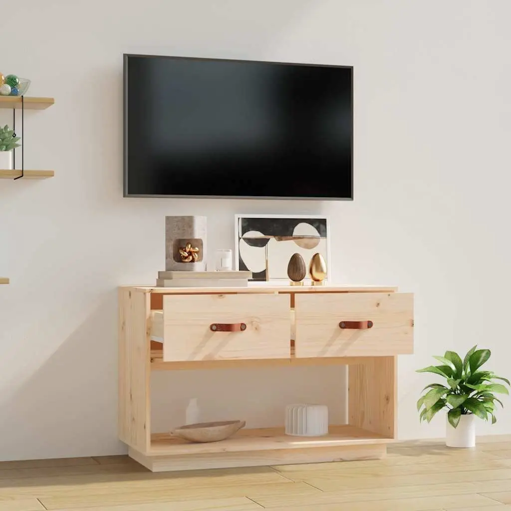 TV Cabinet Solid Wood Brown 90x40x60 cm Storage Unit Media Stand