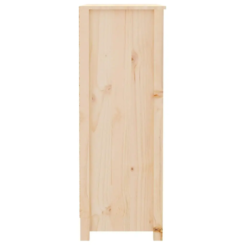 Solid Wood Book Cabinet Storage Shelf Sturdy 80x35x97cm Brown