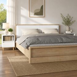 White Bedside Cabinets Set - 2 Units with Storage Drawers