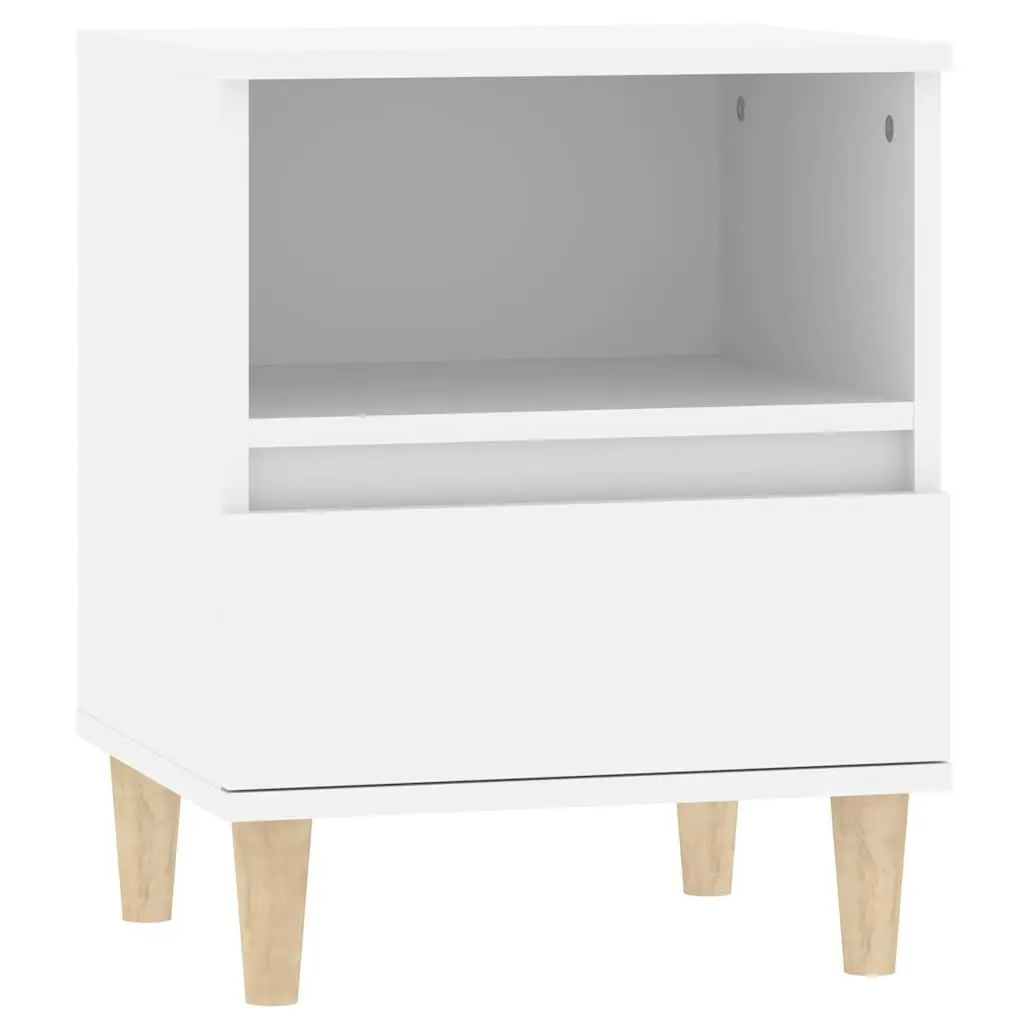 Bedside Cabinets Storage Drawers White 40x35x50 cm 2 Piece