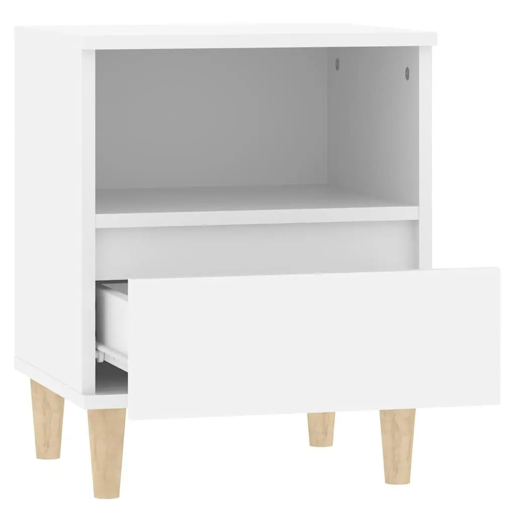 Bedside Cabinets Storage Drawers White 40x35x50 cm 2 Piece