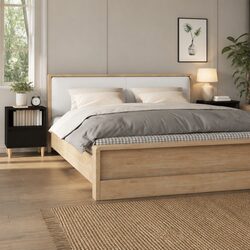 Set of 2 Black Bedside Cabinets with Storage
