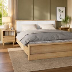 Brown Bedside Cabinets 2 pcs with Drawer and Compartment