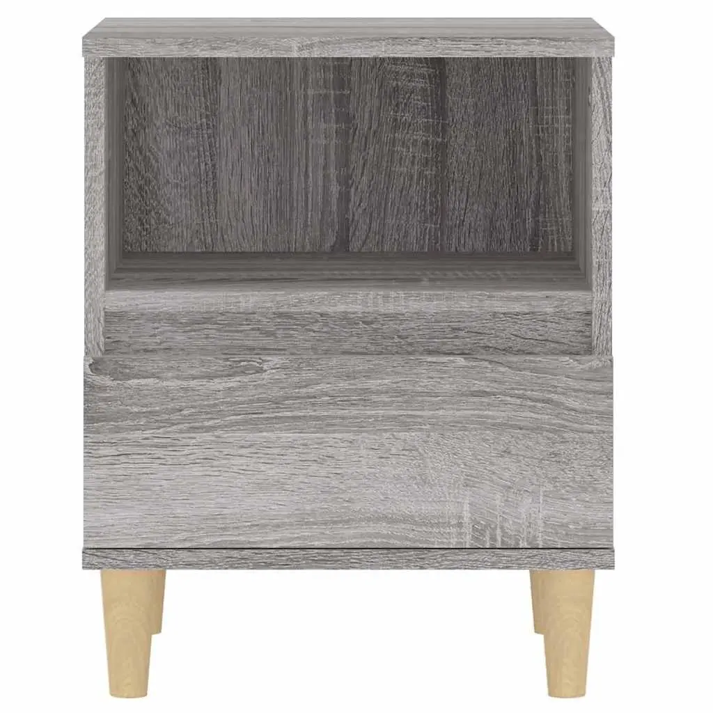 Bedside Cabinets Storage Compartment Drawer 40x35x50 cm Grey 2 pcs