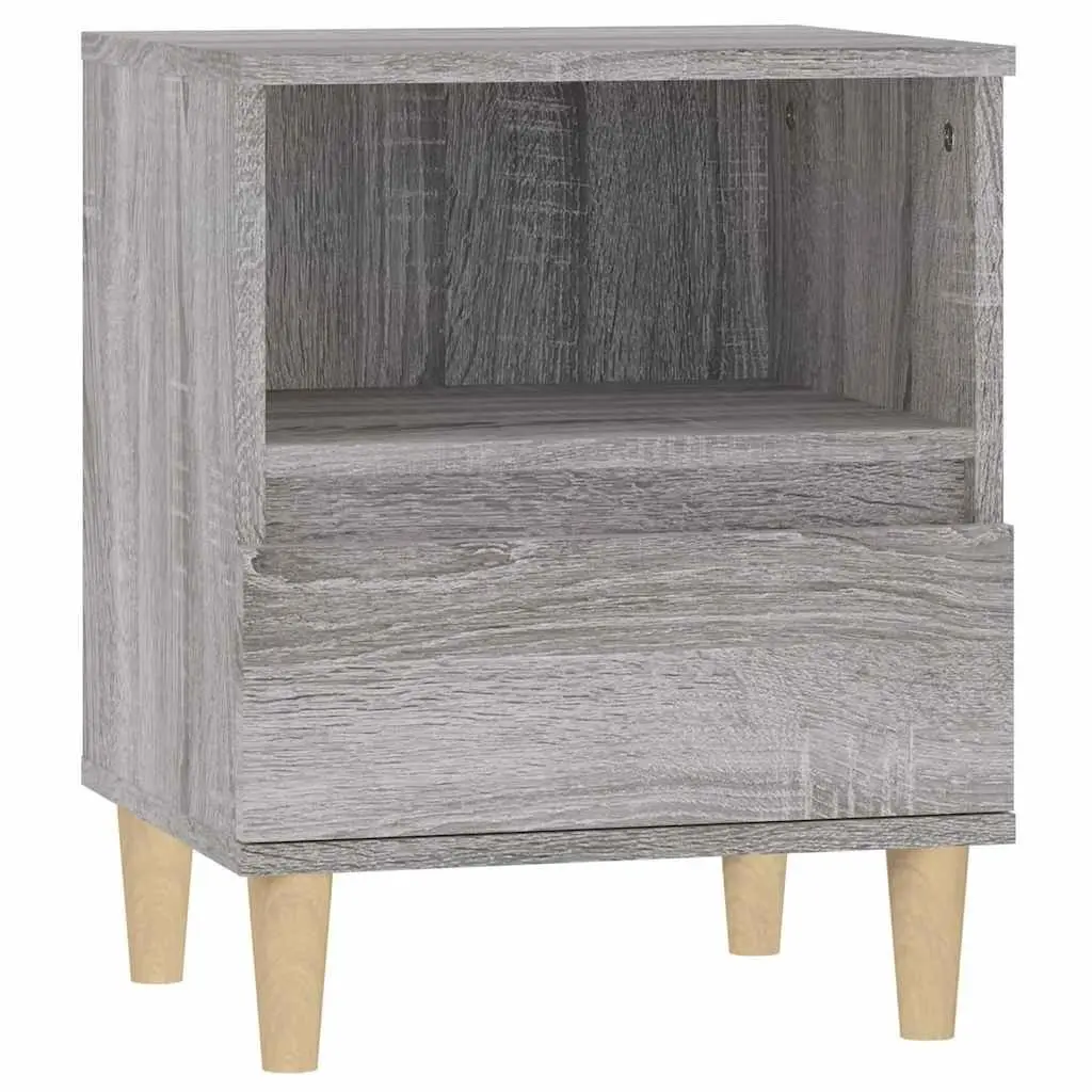Bedside Cabinets Storage Compartment Drawer 40x35x50 cm Grey 2 pcs