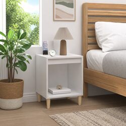 Engineered Wood Bedside Cabinet with High Gloss Finish