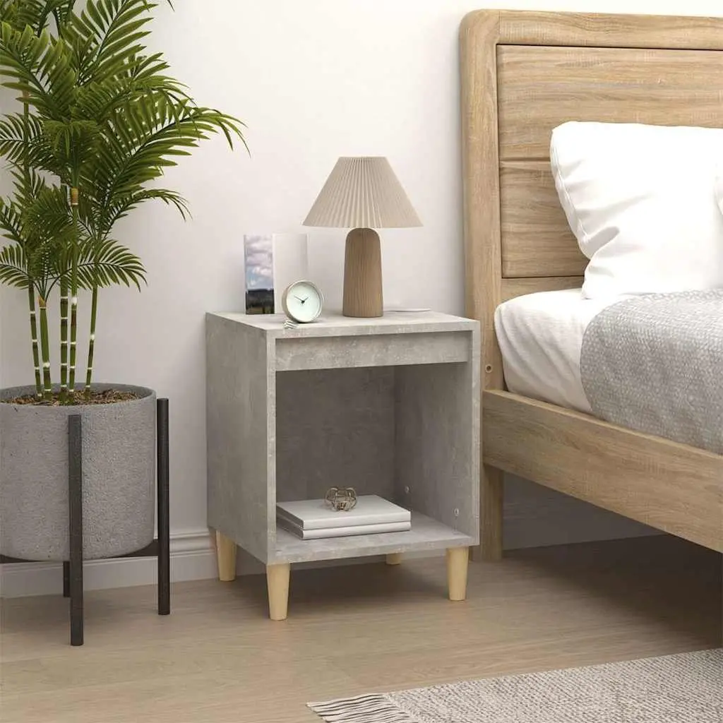 Bedside Tables Grey Storage 2 Piece Bedroom Furniture