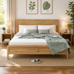 Brown Engineered Wood Bedside Cabinets - Set of 2