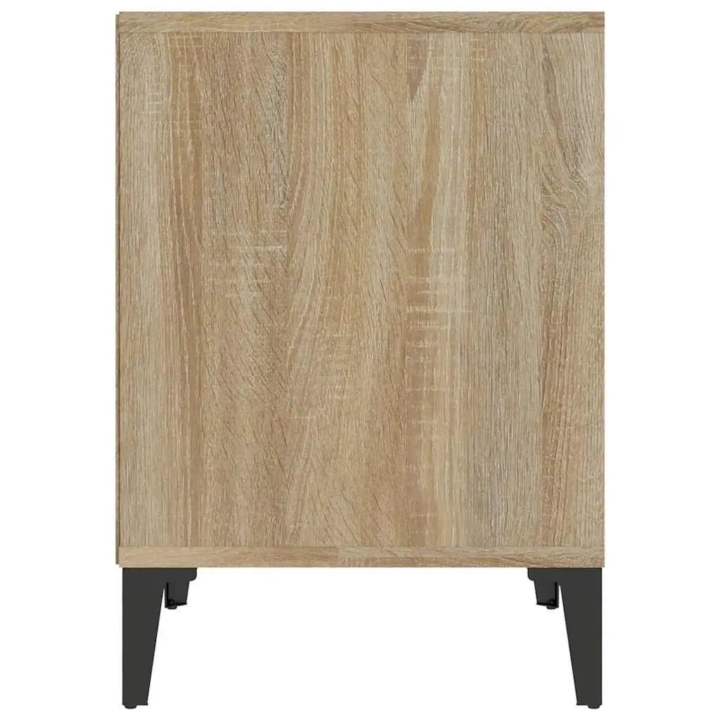 Bedside Table Brown Engineered Wood Storage 40x35x50cm