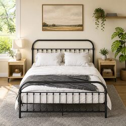 Set of 2 Brown Nightstands with Engineered Wood Design