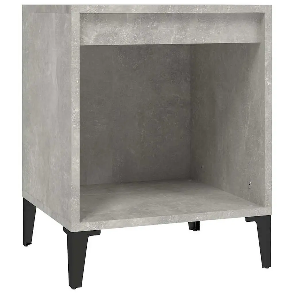 Bedside Table Storage Organiser Grey 40W x 35D x 50H cm