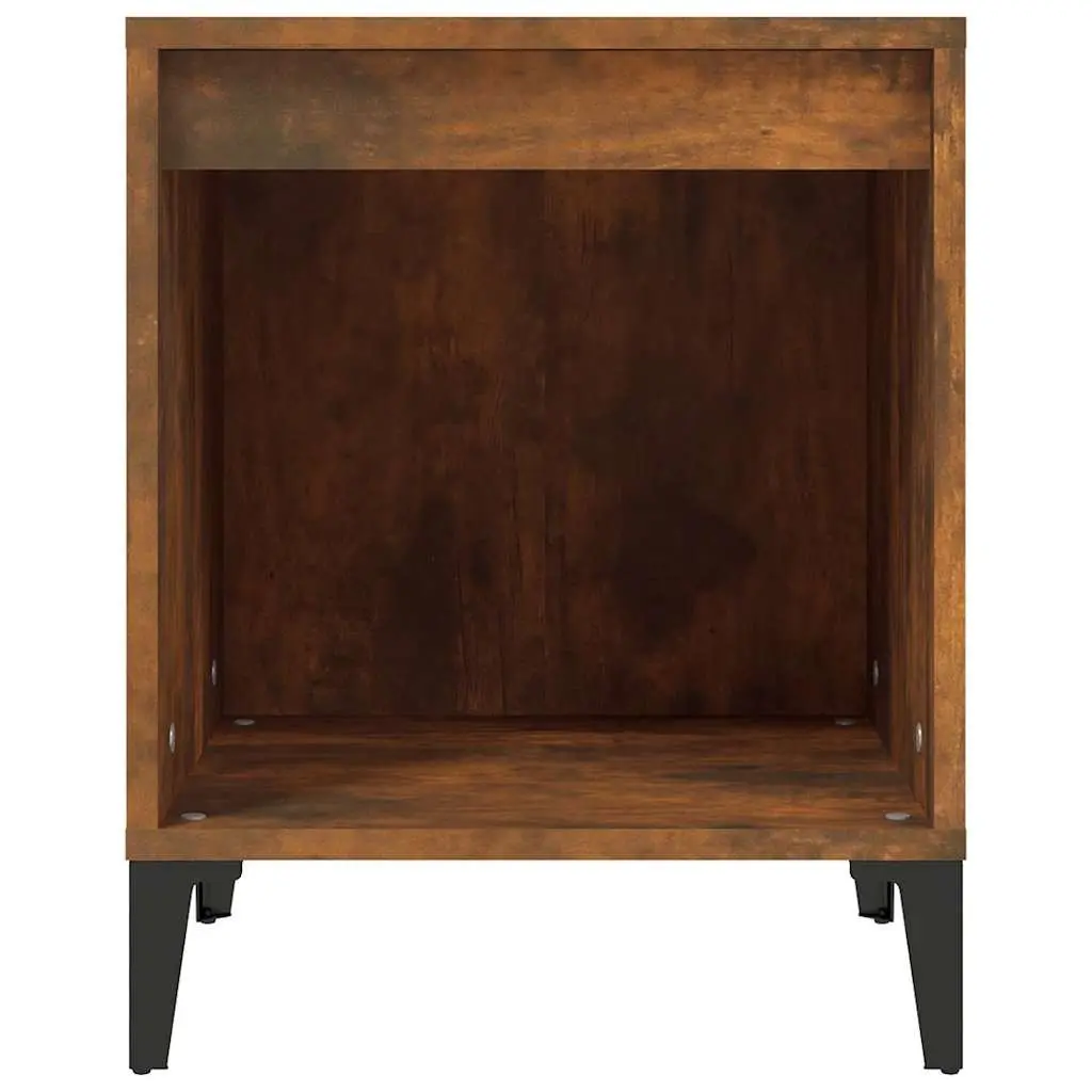 Bedside Table Storage Cabinet Engineered Wood Brown 40x35x50cm