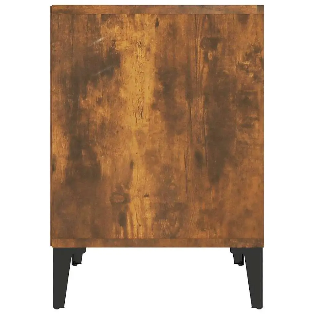 Bedside Table Storage Cabinet Engineered Wood Brown 40x35x50cm