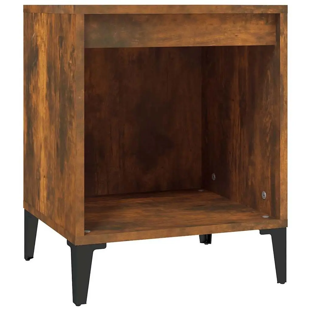 Bedside Tables Durable Engineered Wood Brown 2 Piece 40 x 35 x 50 cm Bedroom Storage Cabinets