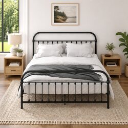 Grey Engineered Wood Bedside Cabinets Set of 2 40x35x50 cm
