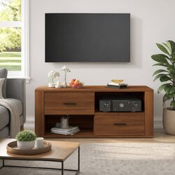 Engineered Wood Brown Oak TV Cabinet 100x35x40 cm