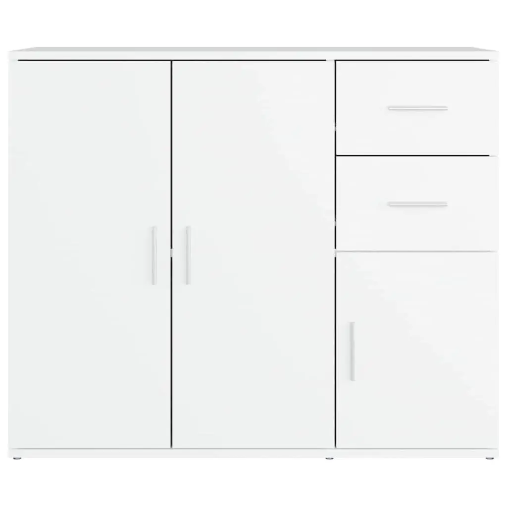 Sideboard Engineered Wood White Storage Cabinet 91x29.5x75cm Furniture