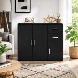 Functional Black Sideboard Cabinet with Ample Storage
