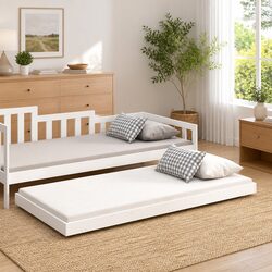 Solid Pine Wood Bed Frame 90x190 cm with Slatted Base