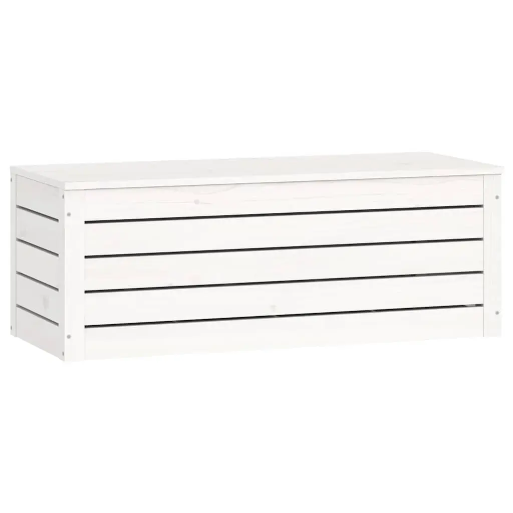 Storage Box White Solid Pine Wood Chest Organiser 89x36.5x33 cm