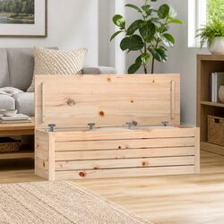 Storage Box in Solid Pine Wood with Lid