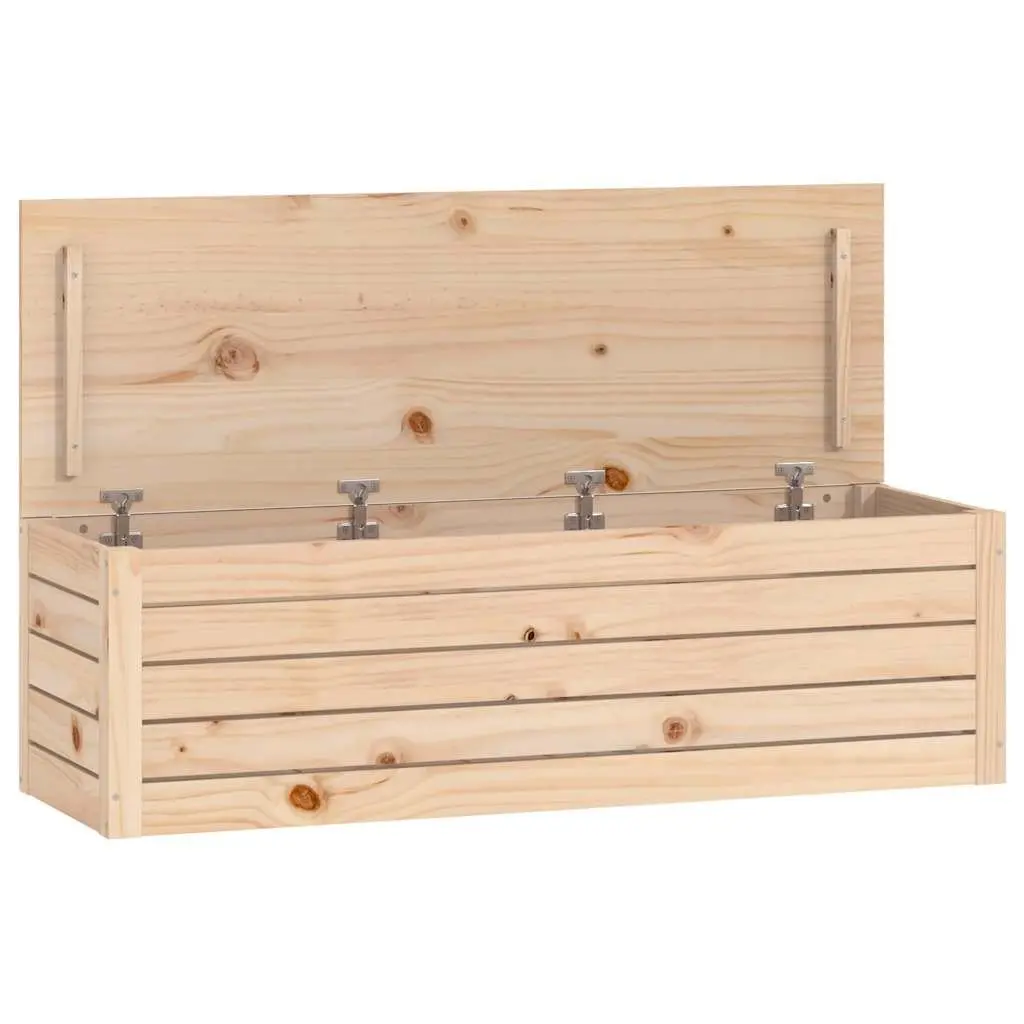Storage Box Solid Pine Wood Organiser Brown 109 x 36.5 x 33 cm