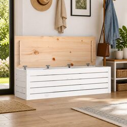Solid Pine Wood Storage Box 109x36.5x33cm