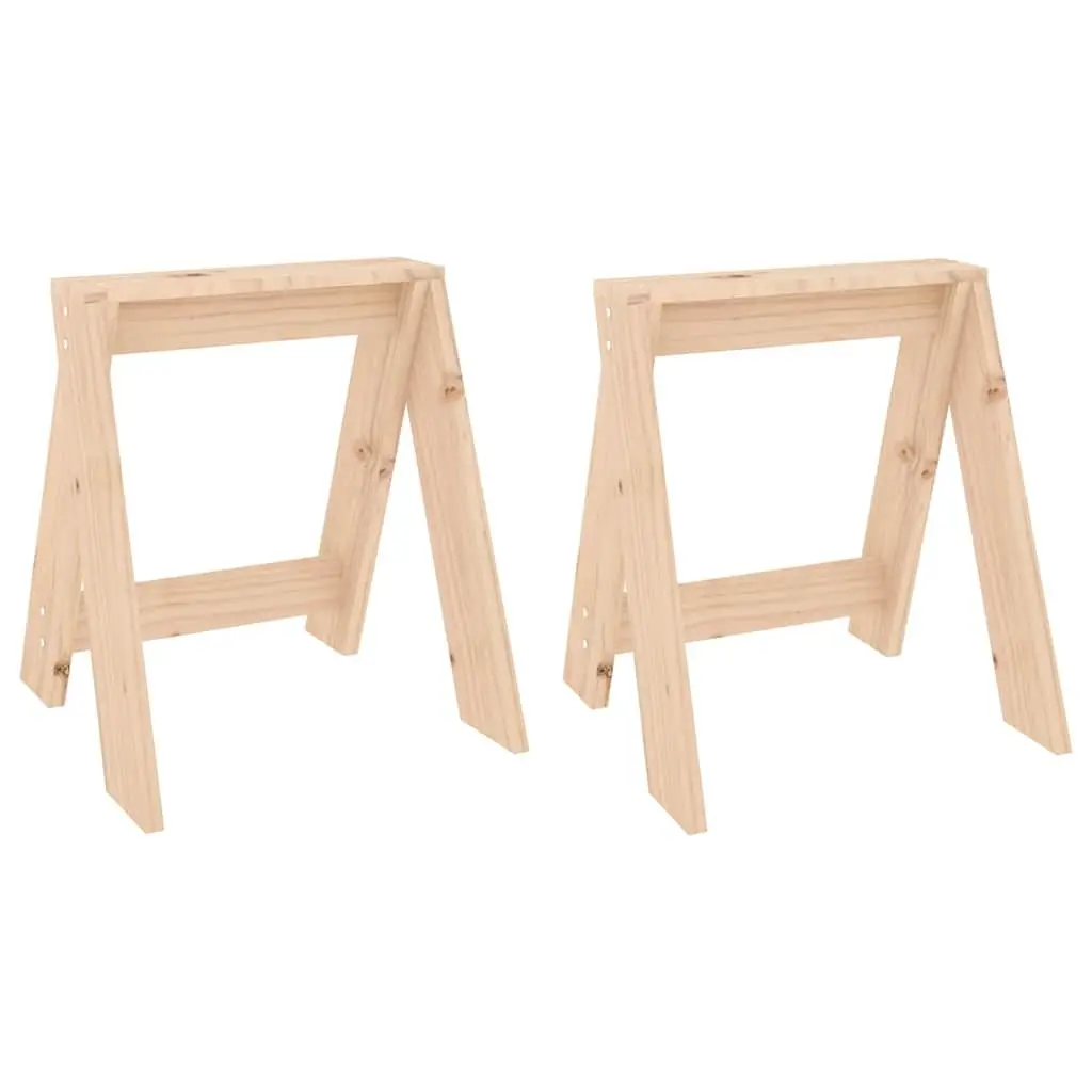 Wooden Stools Compact Backrest Free 2 Piece Brown