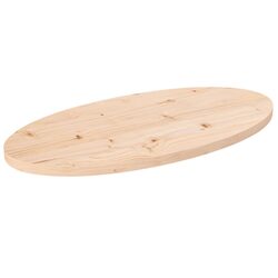 Solid Pine Wood Oval Table Top 70x35cm Natural Finish