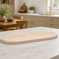 Modern Look with Solid Pine Wood Table Top 70x35cm