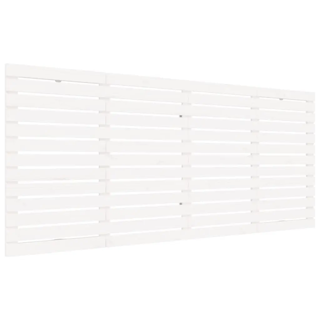 Wall Headboard Solid Wood Pine White 156cm