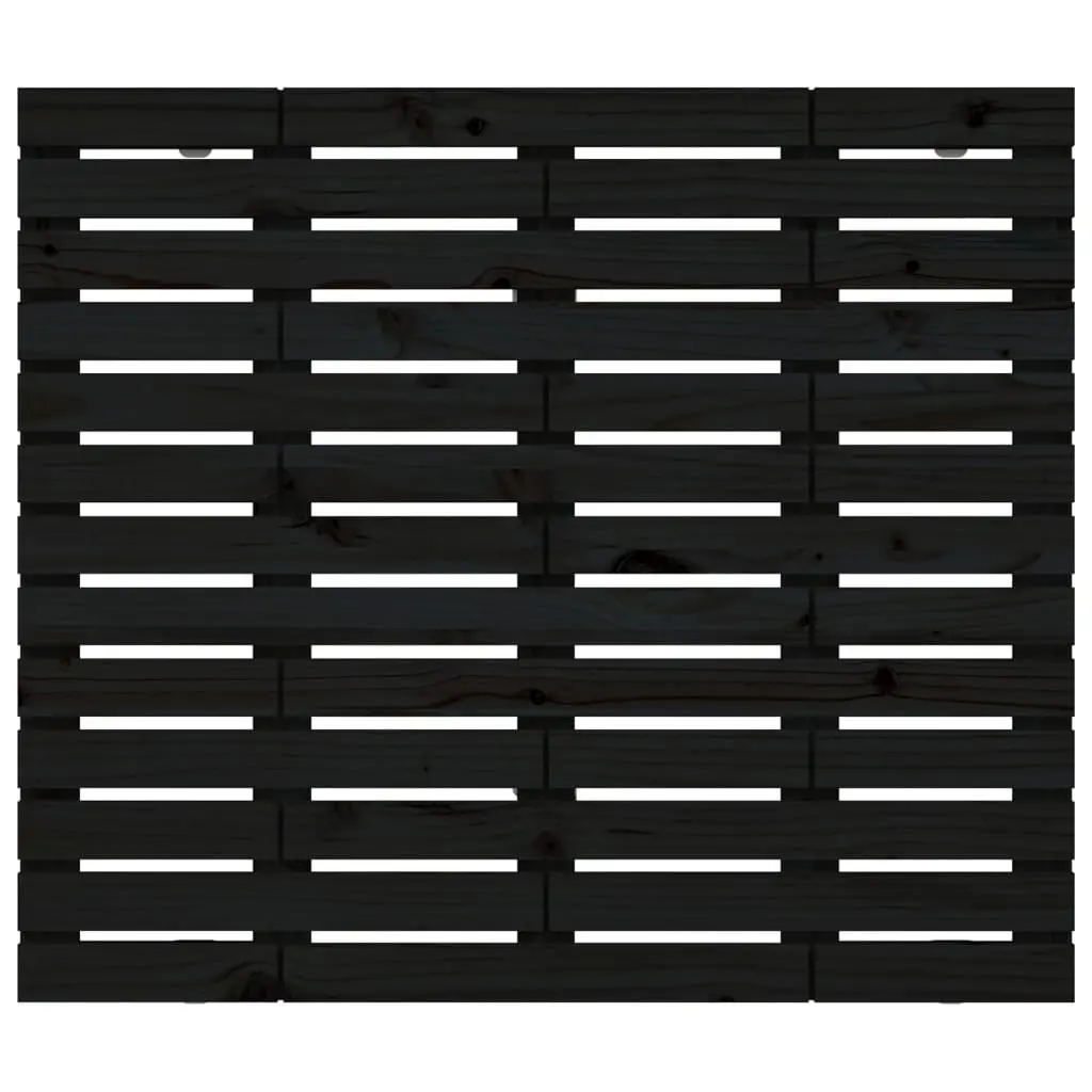 Wall Headboard Black 141cm Solid Pine Wood Bedroom Mount