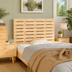 Solid Pine Wall Headboard 96 cm for Bedroom Use