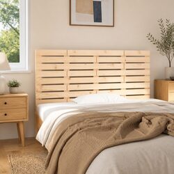 156 cm Solid Pine Wood Wall Headboard for Bedrooms