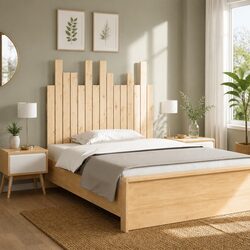 95.5cm Wall-Mounted Solid Pine Wood Headboard