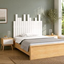95.5cm White Solid Pine Wall Headboard for Beds